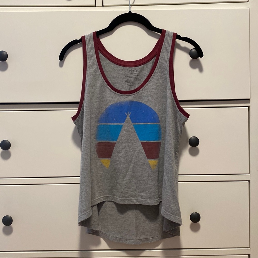 Medium Fifth Sun cropped ringer tank